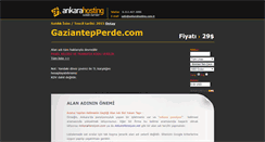 Desktop Screenshot of gaziantepperde.com